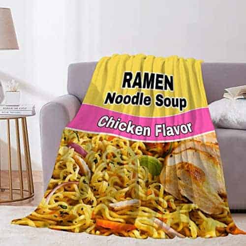 Manta de Tiro de Sopa de Fideos Ramen Sabor a Pollo, Súper
