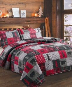 Colcha Cubrecamas Tamaño Queen Juego de Edredón Rústico