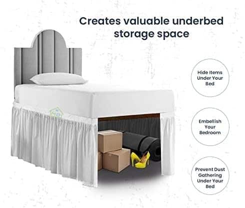 Falda de Cama para Dormitorio Universitario, Falda de Cama - Imagen 6