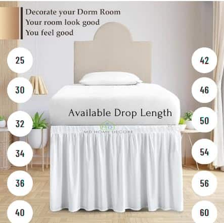 Falda de Cama para Dormitorio Universitario, Falda de Cama - Imagen 7