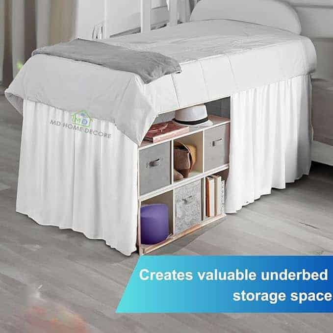 Falda de Cama para Dormitorio Universitario, Falda de Cama - Imagen 5