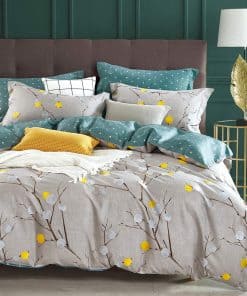 Edredón SLEEPBELLA Tamaño Queen, 600 Hilos de Algodón Gris