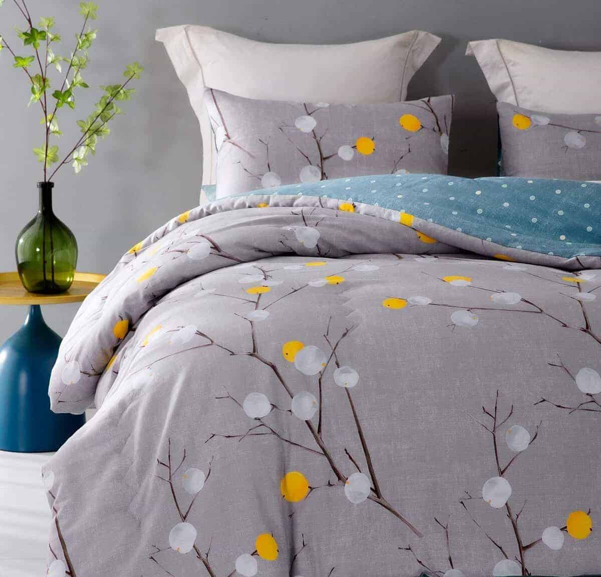 Edredón SLEEPBELLA Tamaño Queen, 600 Hilos de Algodón Gris - Imagen 4