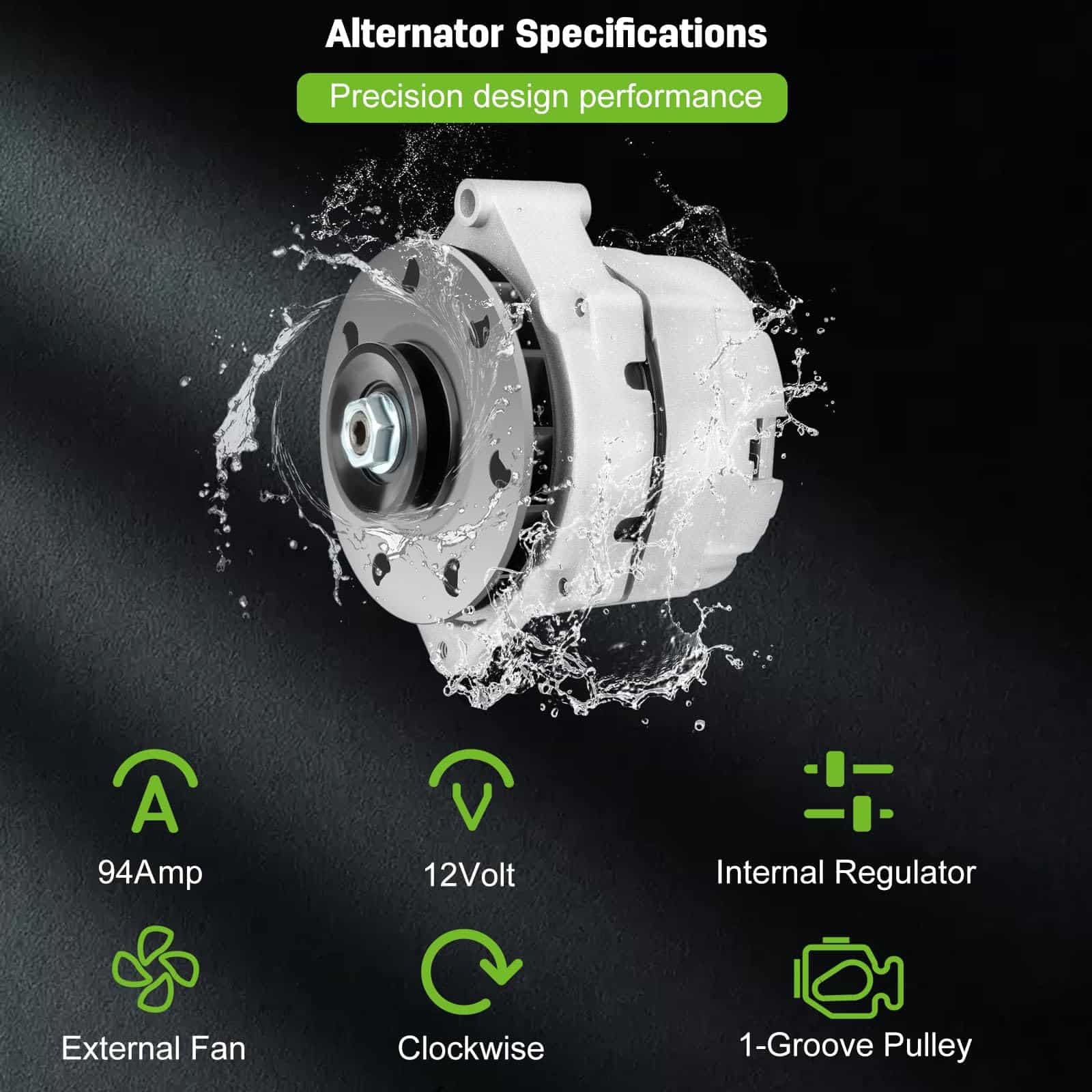 140Amp Alternador de Alto Rendimiento Ajuste para Delco - Imagen 6