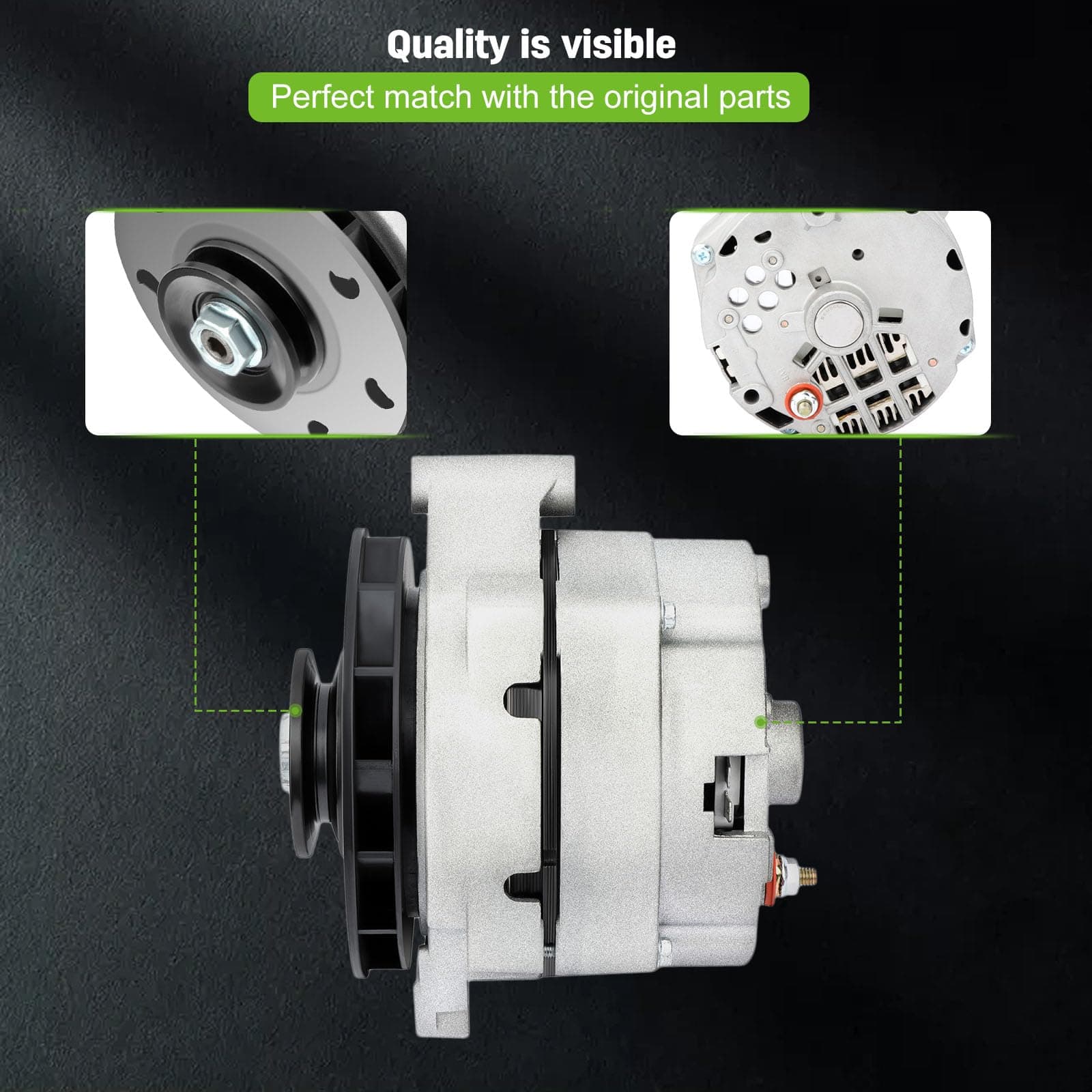 140Amp Alternador de Alto Rendimiento Ajuste para Delco - Imagen 4