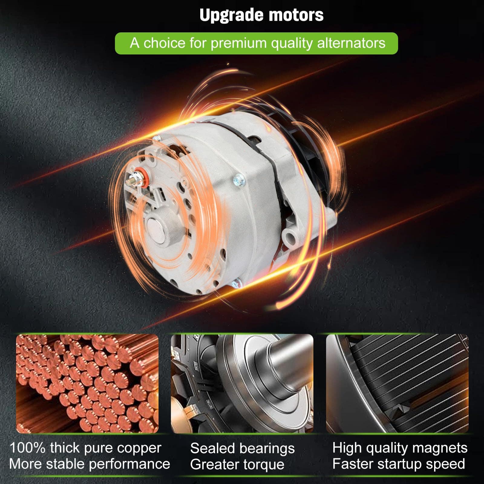 140Amp Alternador de Alto Rendimiento Ajuste para Delco - Imagen 5