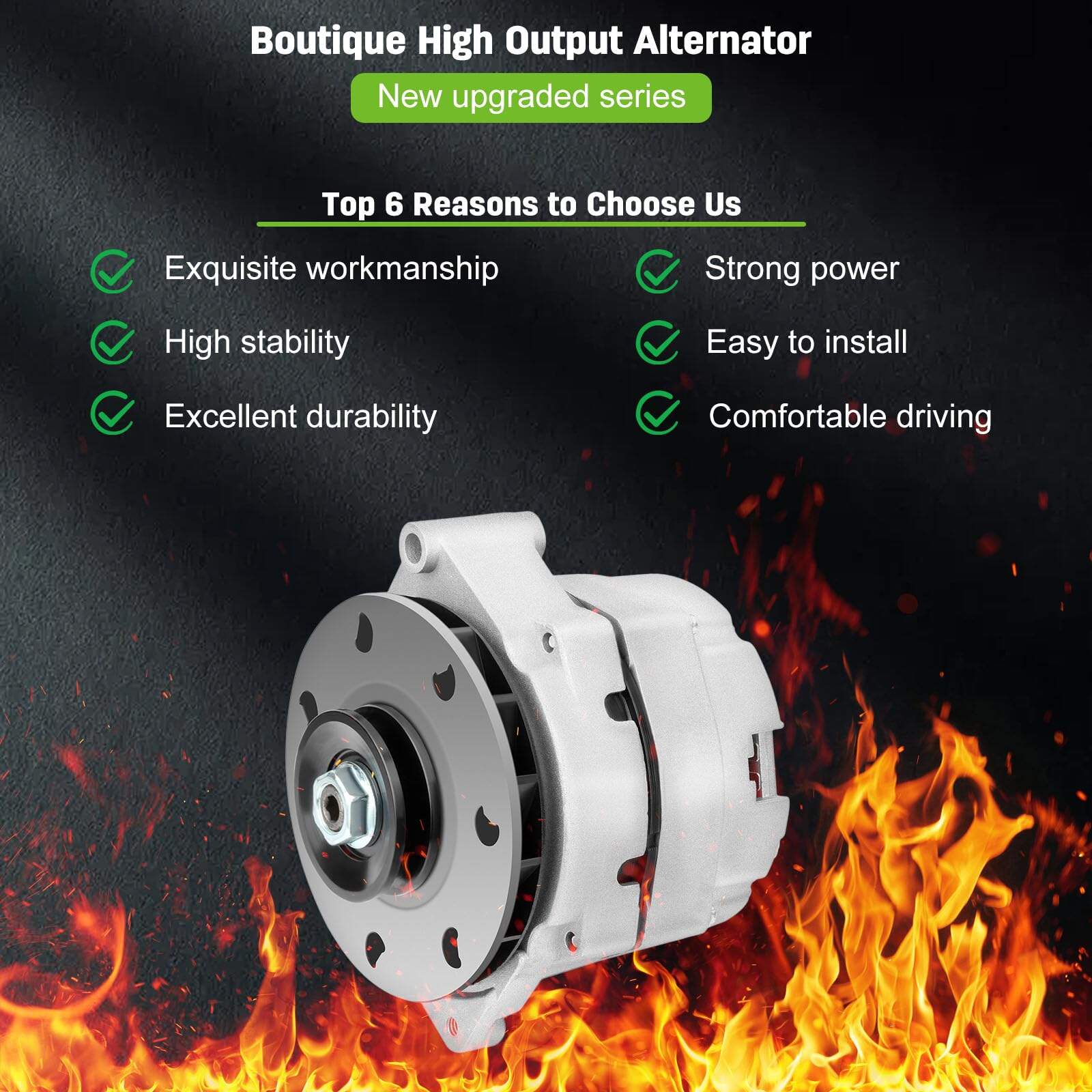 140Amp Alternador de Alto Rendimiento Ajuste para Delco - Imagen 3