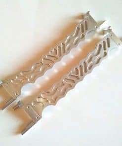 Soporte de batería de aluminio 2 piezas plateado para