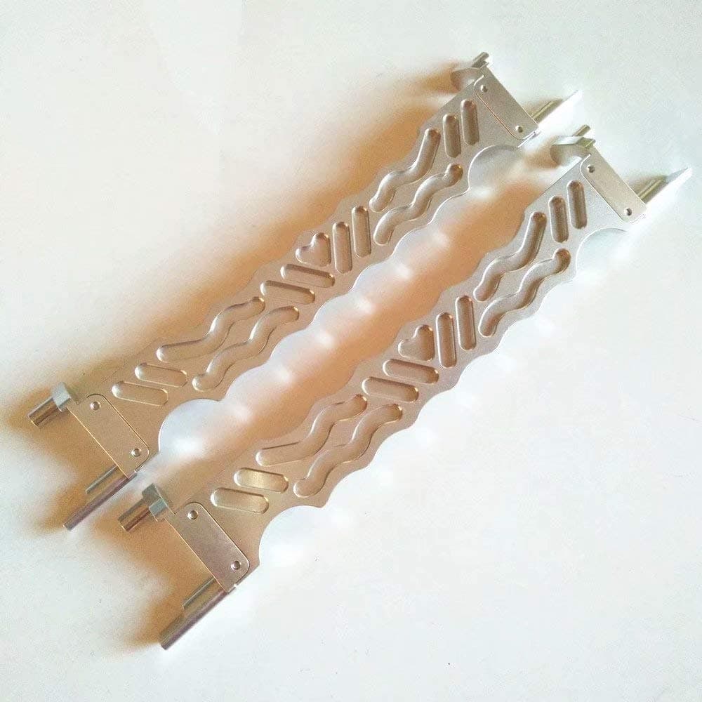 Soporte de batería de aluminio 2 piezas plateado para