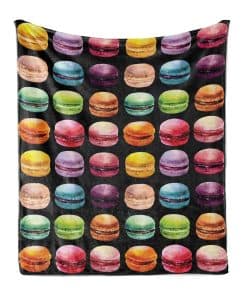 Manta de Tiro Lunarable Postre, Macarrones de Acuarela