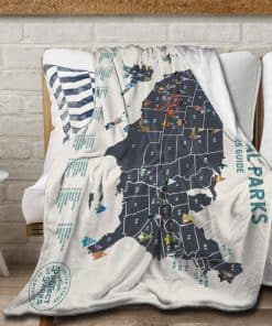 Manta de Franela Mapa Parque Nacional Avalokitesvara Súper