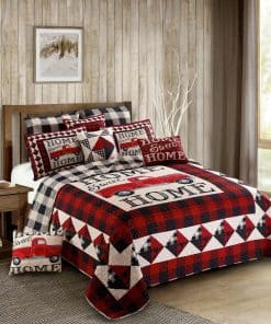 Juego de Cama de Edredón de Cabaña de 3 Piezas para Rey -