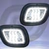 Faros de niebla Full LED cromados QSC par con anillo LED
