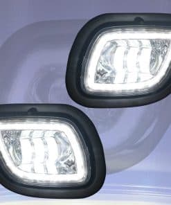 Faros de niebla Full LED cromados QSC par con anillo LED