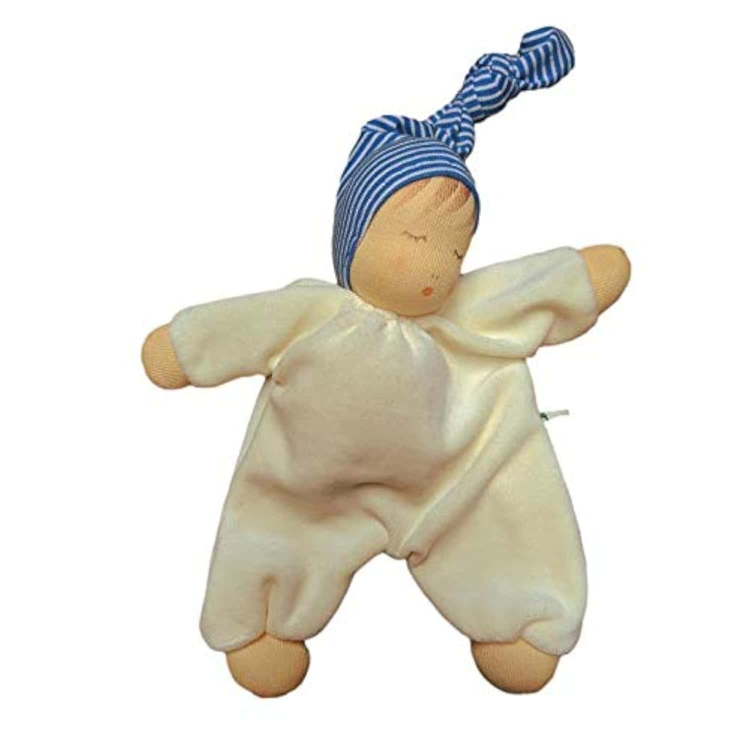 Muñeca de dormir de algodón orgánico natural NanChen (Azul)