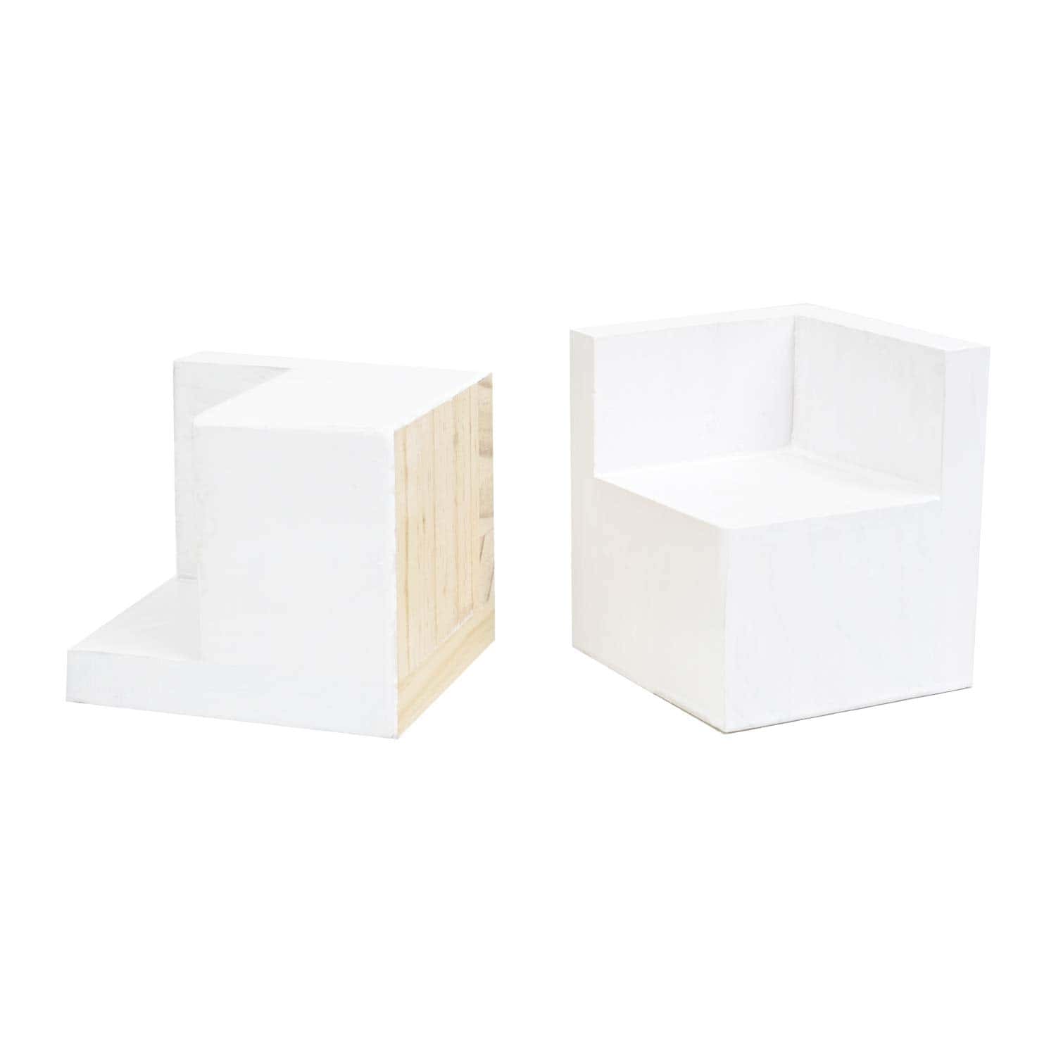 Juego de 4 elevadores de cama blancos Mysummer - Soportes - Imagen 4