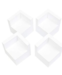 Juego de 4 elevadores de cama blancos Mysummer - Soportes