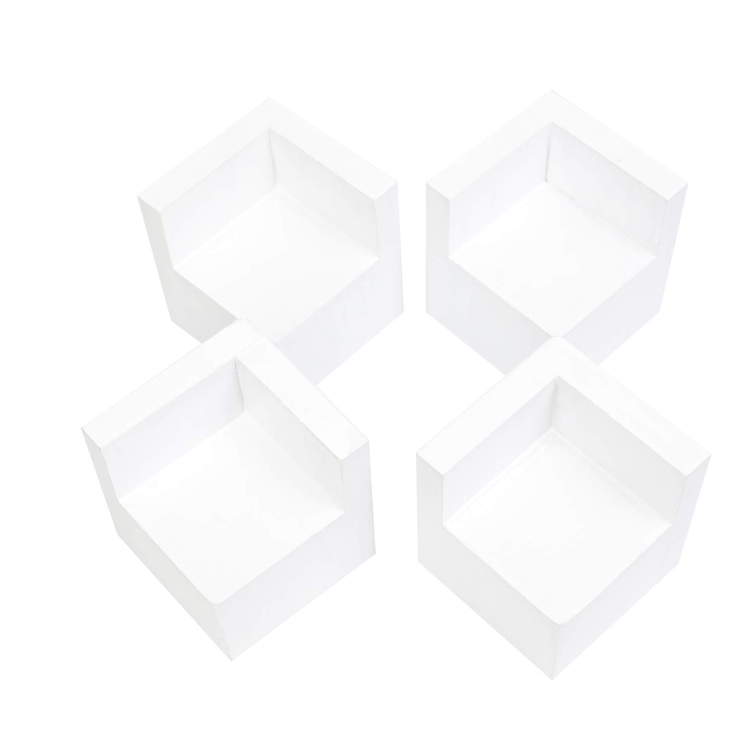 Juego de 4 elevadores de cama blancos Mysummer - Soportes