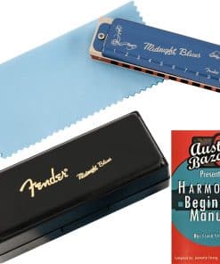 Armónica Fender Midnight Blues - Tonos en F Paquete con