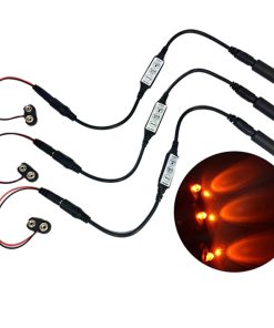 Kit de 3 luces LED naranjas microefecto parpadeo
