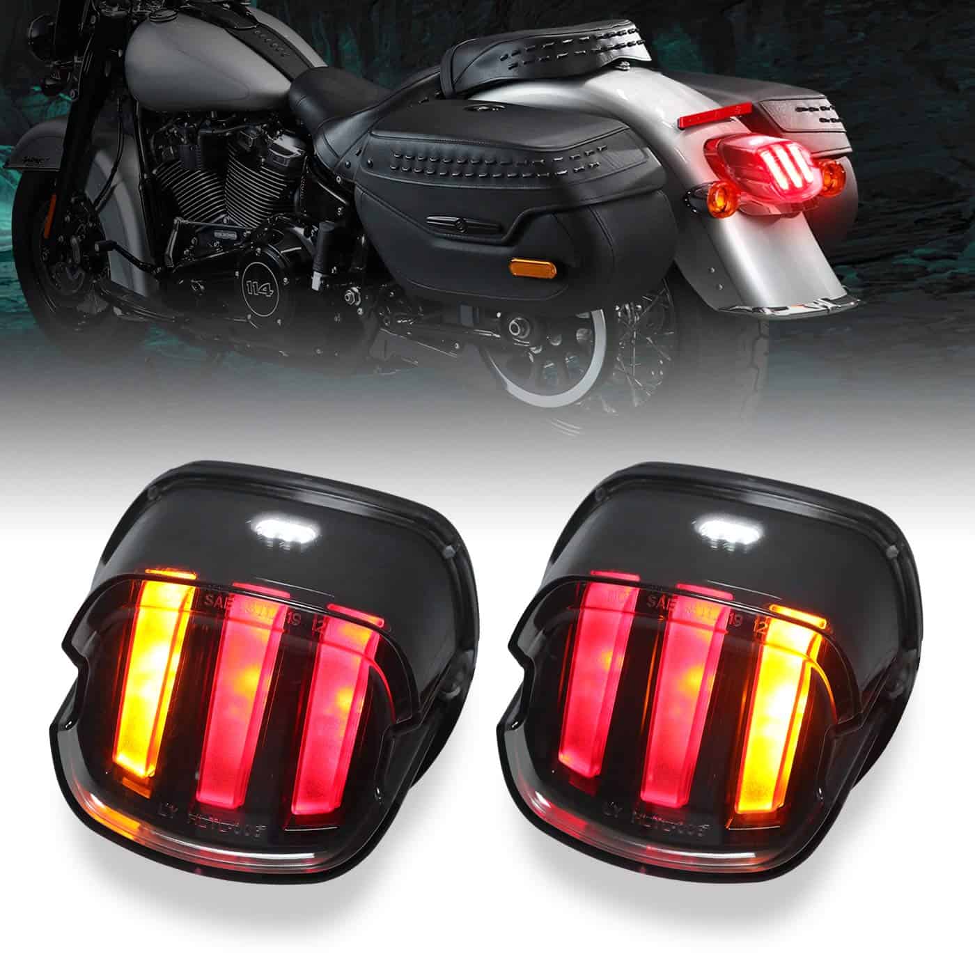 COWONE Luz Trasera LED aprobada por DOT para Motocicleta