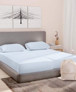 Juego de sábanas para cama ajustable de algodón Split King,