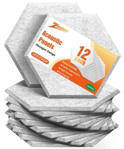 Paquete de 12 Paneles Acústicos de Alta -na (Gris)