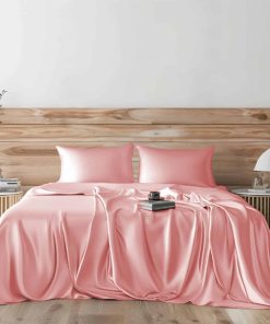 Juego de Sábanas de Satén Candoury de 4 Piezas para Cama