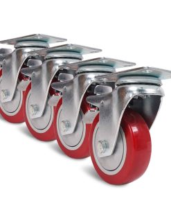 Paquete de 4 Ruedas Giratorias Sound Town de 4" con