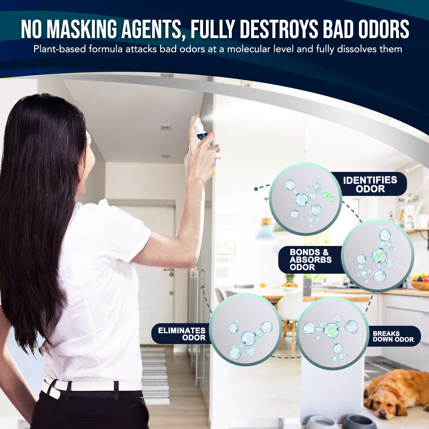 Eliminador de olores para mascotas en casa-Spray - Imagen 4