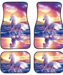 Tapetes de Piso de Goma Impresa Caballo en la Playa de 4