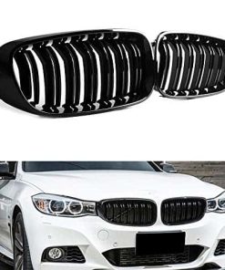 Rejilla Delantera Brillante Negra de Doble Línea Para BMW 3