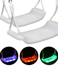 Columpio OMNISAFE con luces LED y cuerda ajustable,