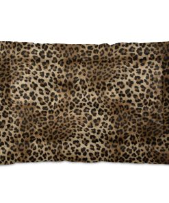 Cama para Perros Gatos con Estampado de Leopardo Vintage,