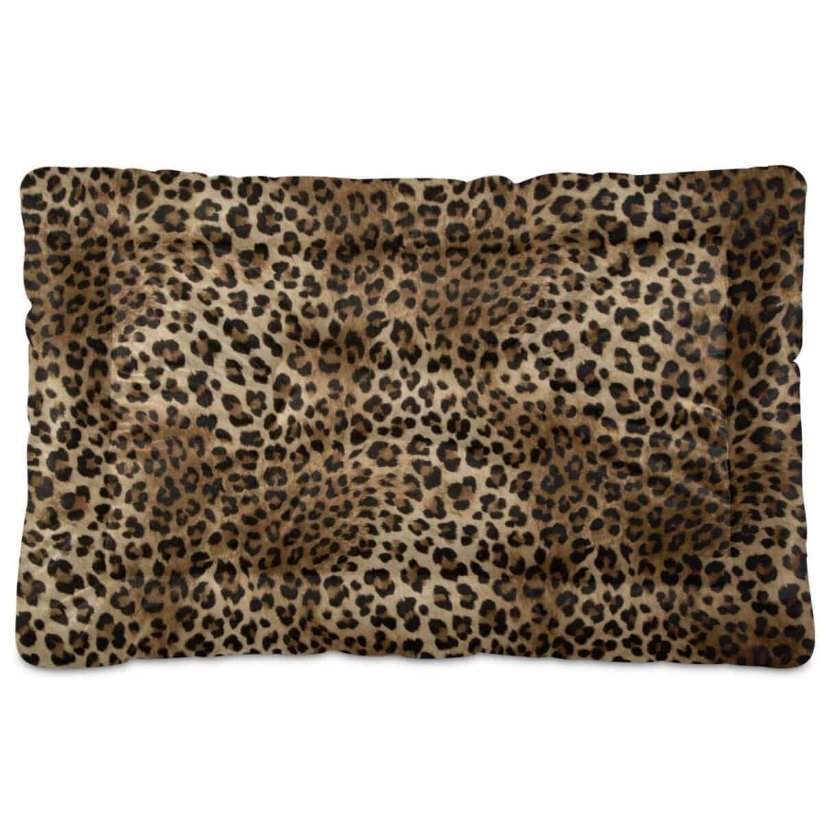 Cama para Perros Gatos con Estampado de Leopardo Vintage,