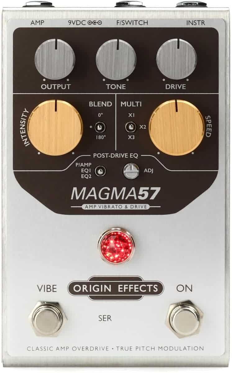 Pedal de Vibrato y Overdrive Origin Effects MAGMA57