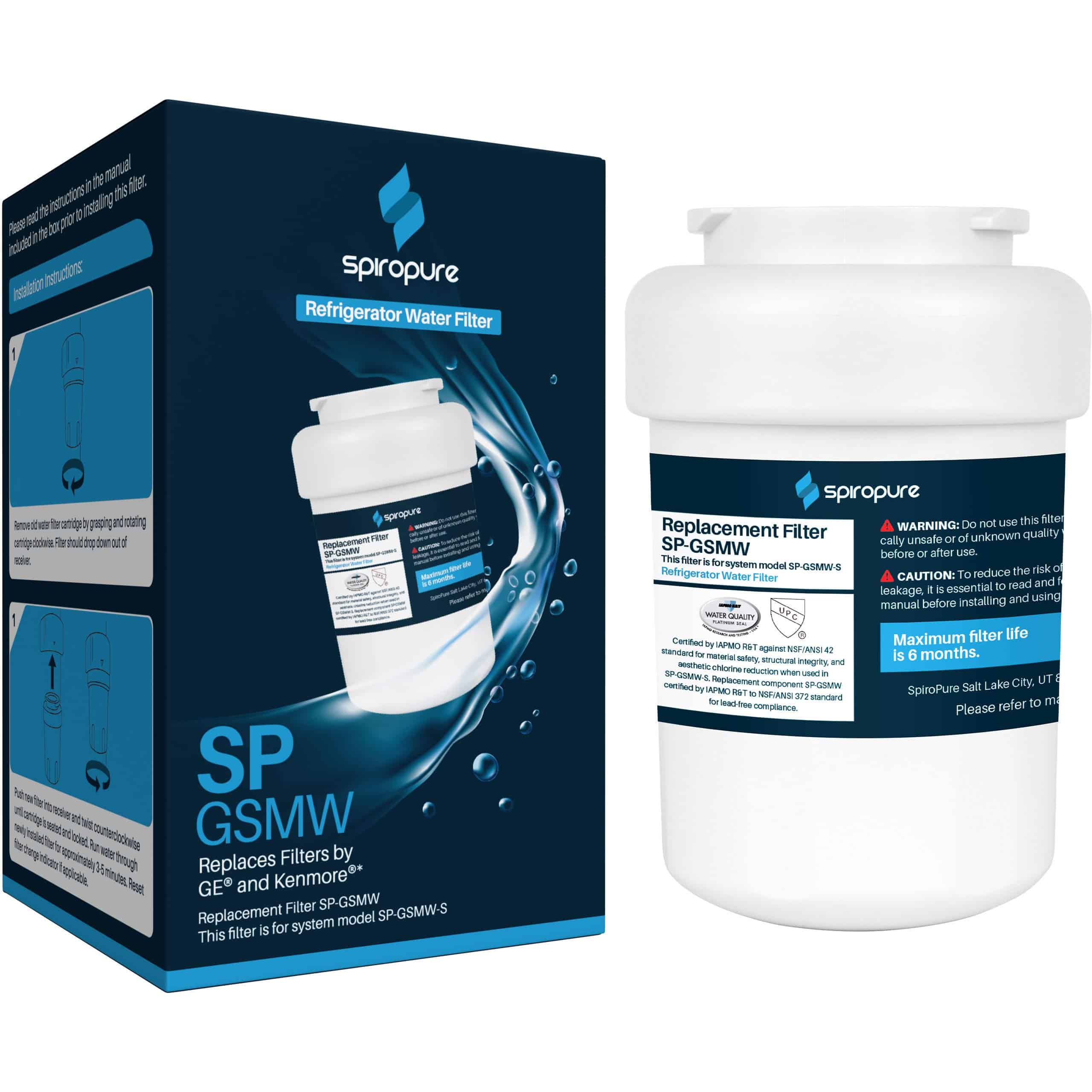 Filtro de agua de nevera certificado por NSF SpiroPure