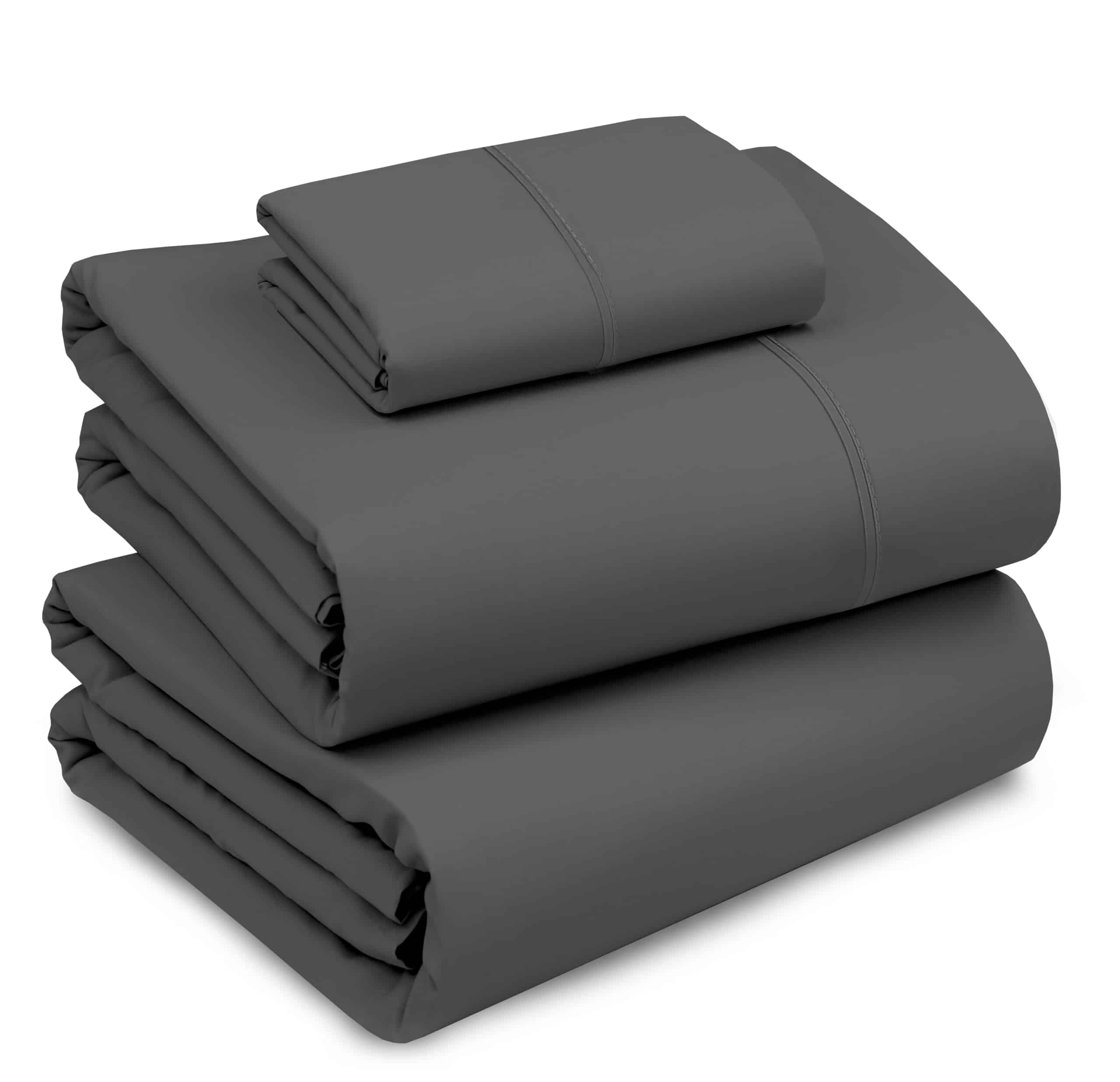 Juego de sábanas RUVANTI 100% algodón Twin, 3 -Gris granito