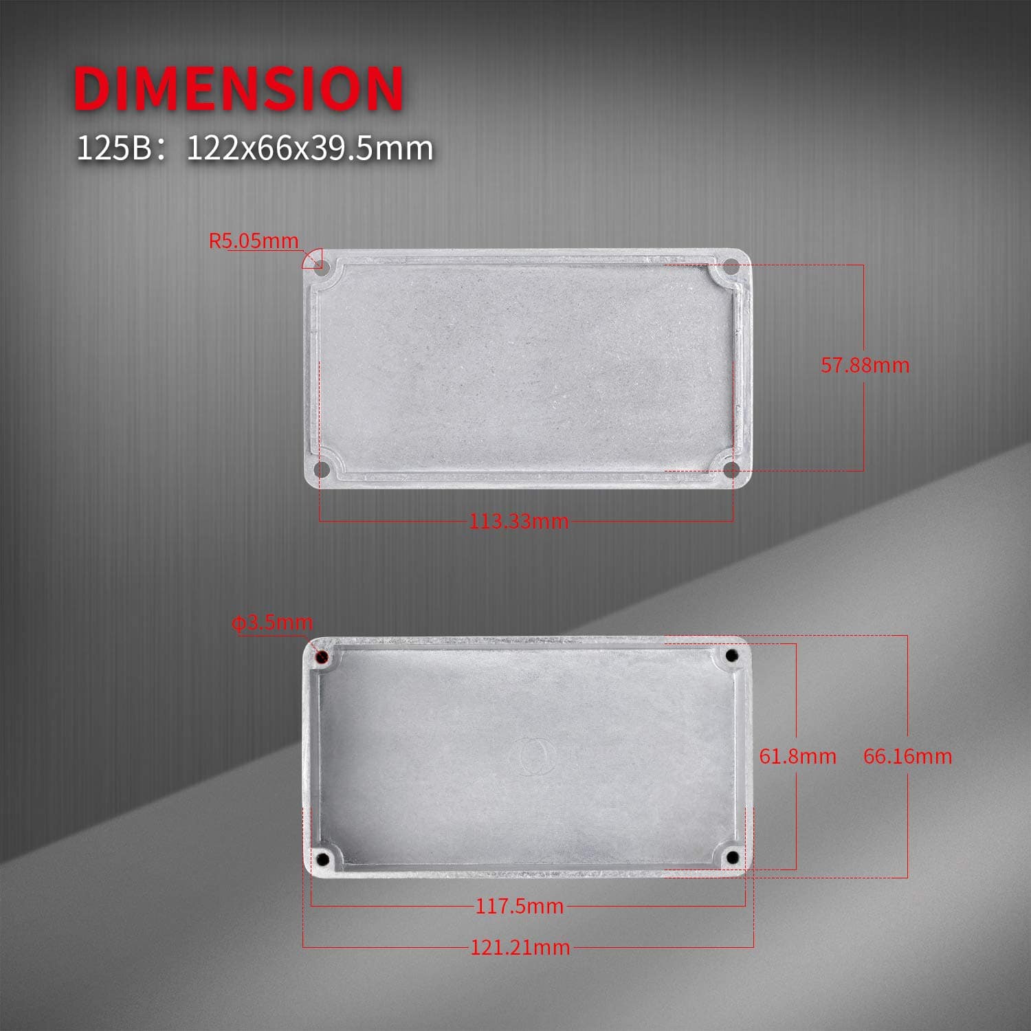 Caja de Efectos de Guitarra de Aluminio DaierTek 3pcs 125B - Imagen 5