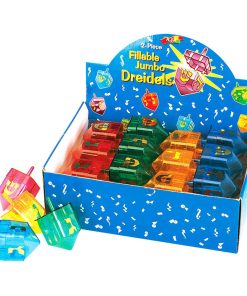 48 Piezas de Dreidels Rellenables de 2 Partes en Caja de