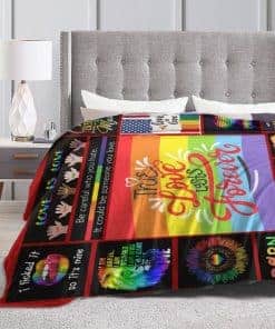 Mantas de Sofá Socira LGBT Gay Pride de Franela Suave para