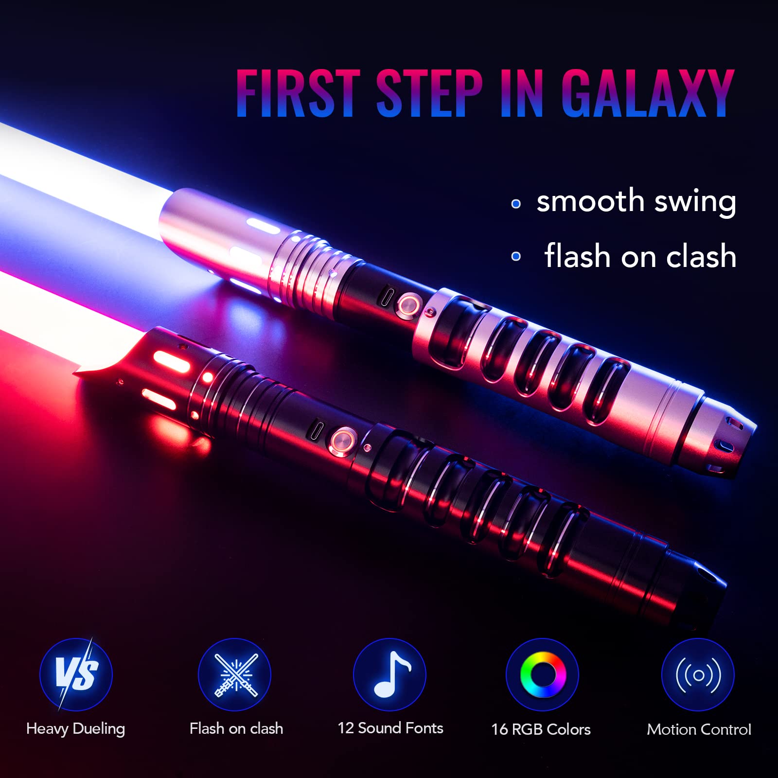 Sable de Luz Duélico, 15 Colores Cambiables con 12 Modos de - Imagen 4