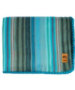 Manta de Lana de Alpaca - Manta de Cama -Turquesa Clara