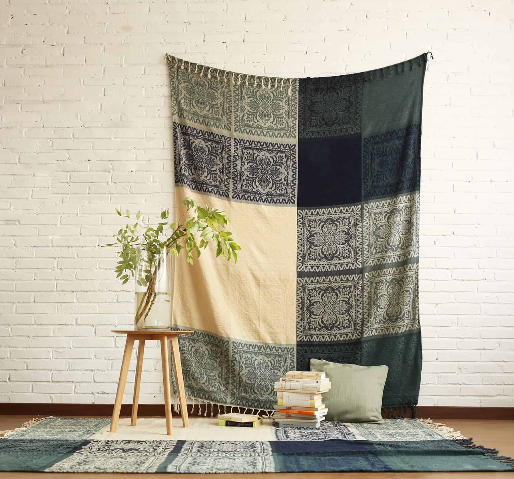 Mantas de Tiro Bohemias Ujoyen Chenilla Coloridas con - Imagen 6