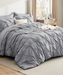 Set de Edredón Completo Bedsure Gris - Juego de Cama Tamaño