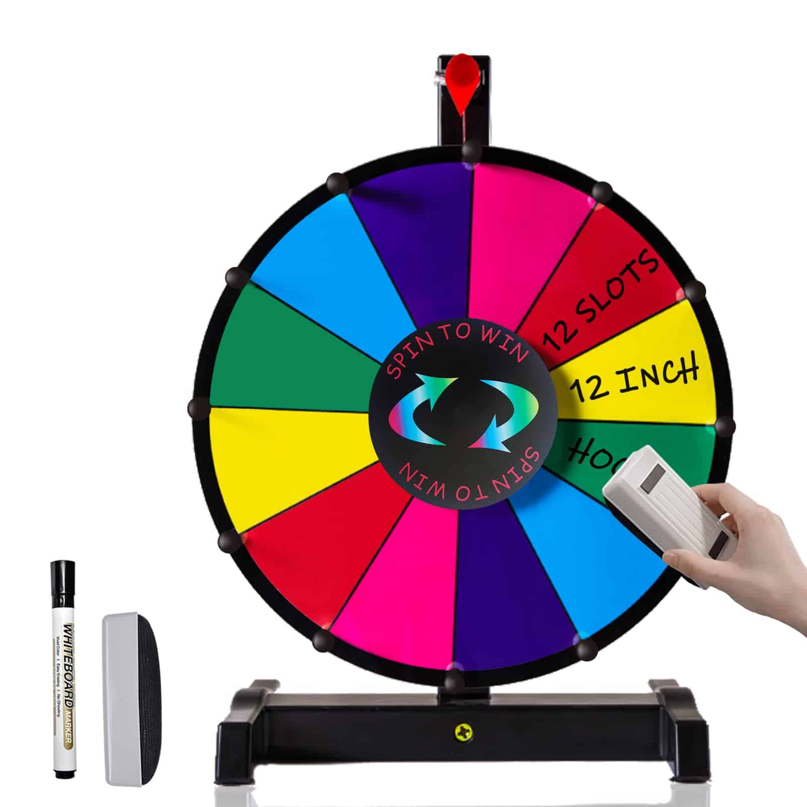 Ruleta de Premios Giratoria de Mesa de 12" Hooomyai con 12