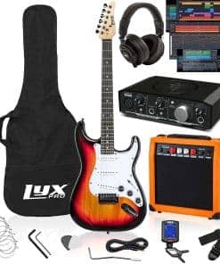 Guitarra Eléctrica LyxPro de Tamaño Completo Sunburst con