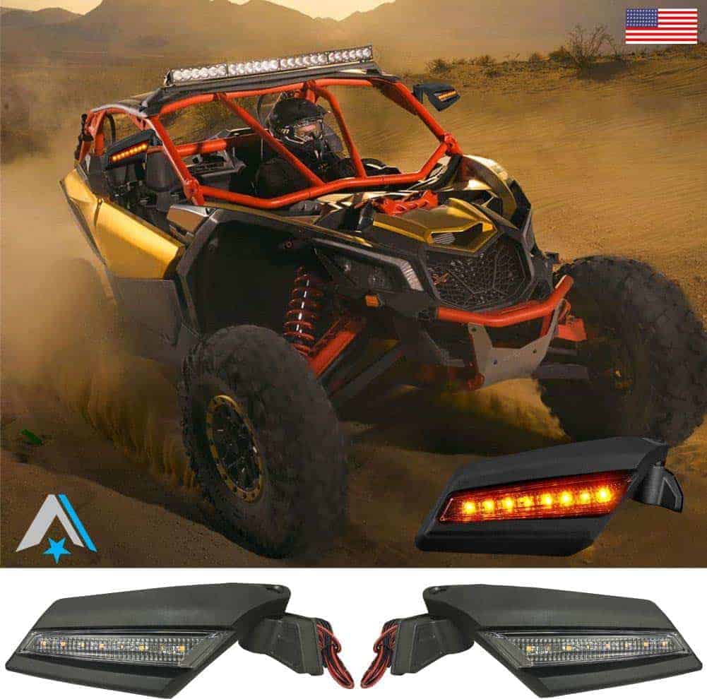 Espejos laterales LED UTV Can Am X3 Arsenal Pro Series