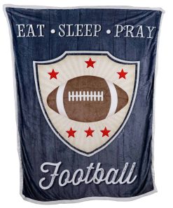 Manta de Franela y Sherpa de Doble Capa - -Football)