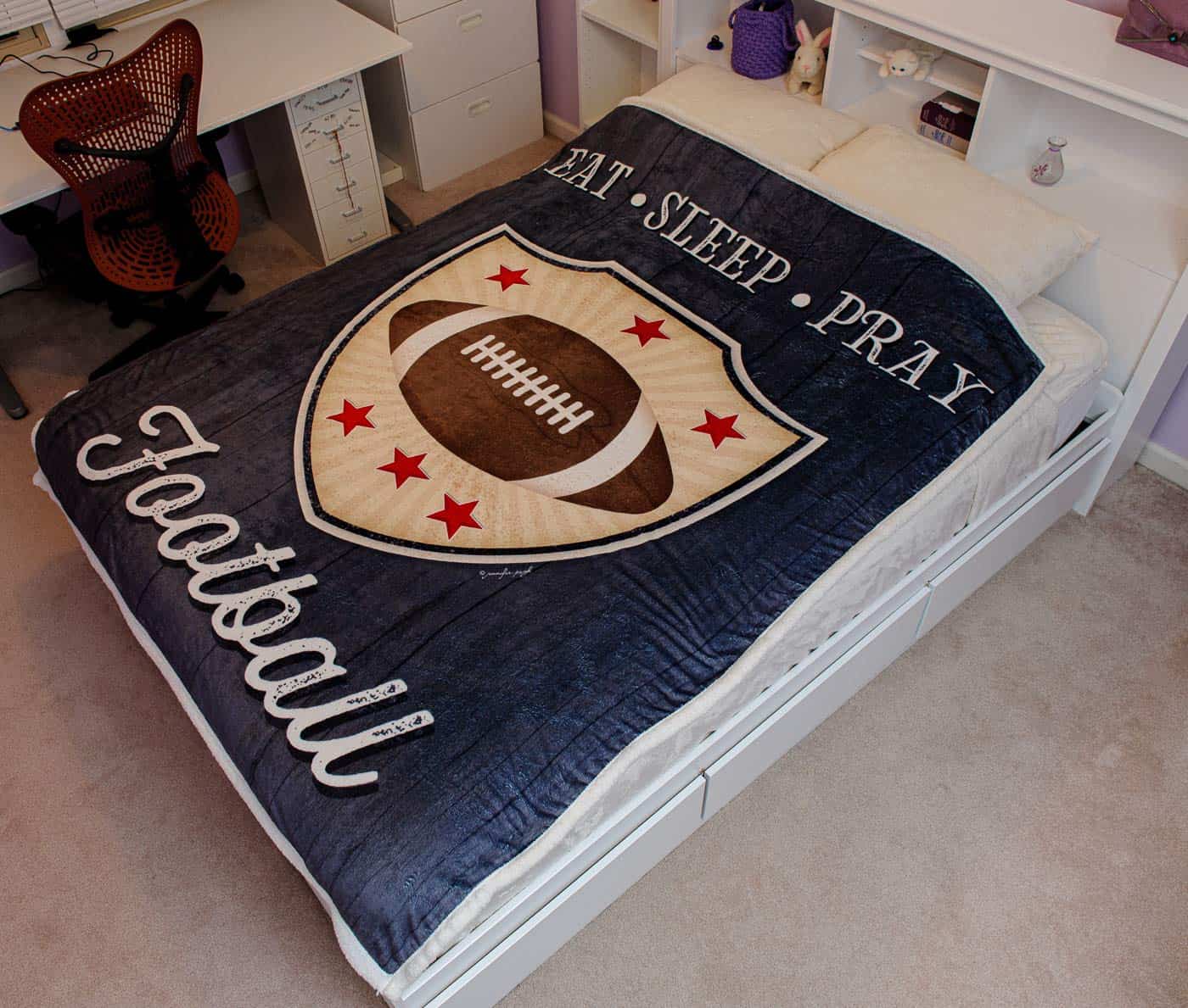 Manta de Franela y Sherpa de Doble Capa - -Football) - Imagen 6